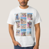 10 FotoCollage Personalisiert T-Shirt (Vorderseite)