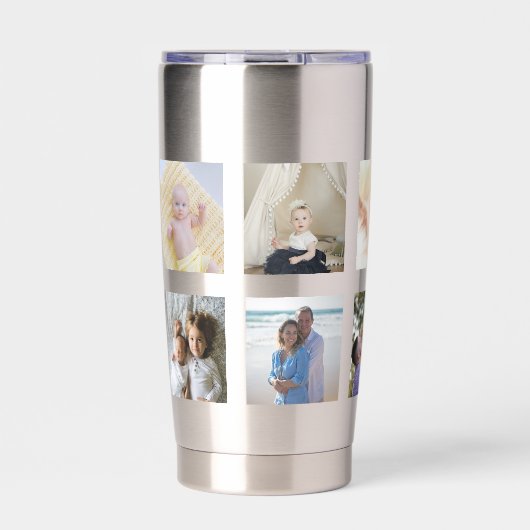 10 FotoCollage Personalisiert Thermobecher (Vorderseite)