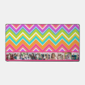 10 FotoCollage - riesige, farbenfrohe Zickzack Mus Schreibtischunterlage (Vorderseite)