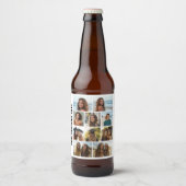 10 FotoCollage - Schwarzer Text mit weißem Hinterg Bierflaschenetikett (Vorderseite)