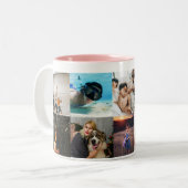 10 FotoCollage Zweifarbige Tasse (Vorderseite Links)
