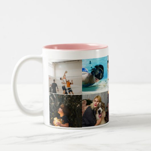 10 FotoCollage Zweifarbige Tasse (Links)