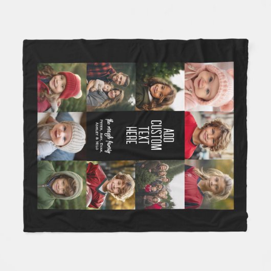 10 Fotomaterial Border - Mitte Weißer Text Blöcke Fleecedecke (Vorderseite (Horizontal))