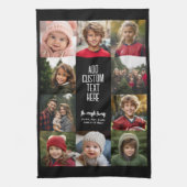 10 Fotomaterial Border - Mitte Weißer Text Blöcke Geschirrtuch (Vertikal)