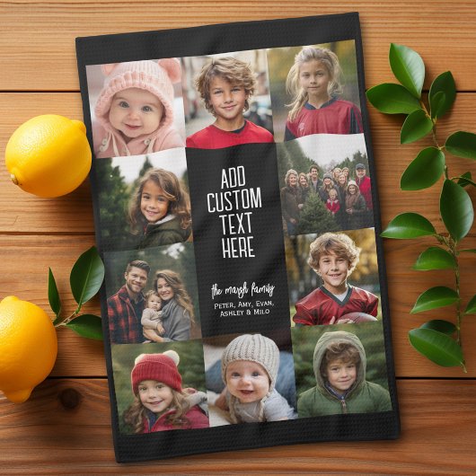 10 Fotomaterial Border - Mitte Weißer Text Blöcke Geschirrtuch