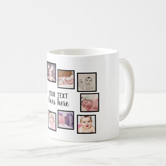10 Fotomaterial mit Personalisiertem Text weiß Kaffeetasse (VorderseiteRechts)