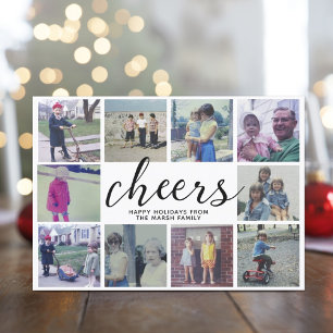 10 Fotomaterial mit schwarz-grauen Streifen Feiertagskarte