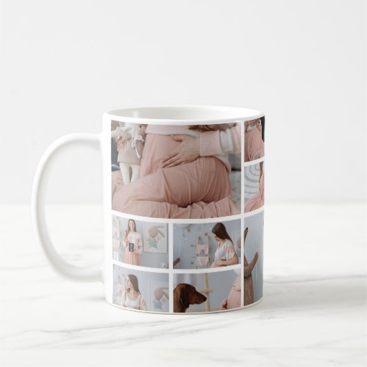 10 Fotos aus meiner glücklichen Schwangerschaftsze Kaffeetasse (Links)