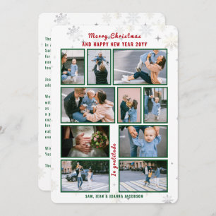 10 Fotos Collage Letter Niedlich Elegant Personali Feiertagskarte