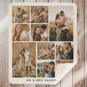 10 Fotos Collage Lovely Couple Sherpa Blanket Sherpadecke