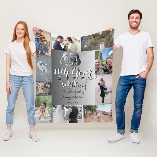 10 Fotos mit 11-jähriger Steel-Rose Fleecedecke (Beispiel)