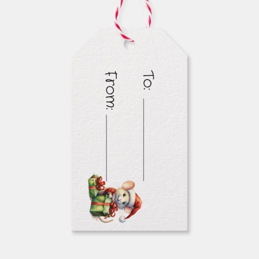 10 Frohe Weihnachtsgeschenke Tag Geschenkanhänger (Rückseite)