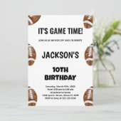 10. Fußball Geburtstagseinladungen Einladung (Stehend Vorderseite)