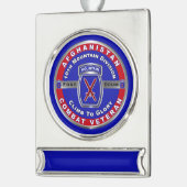 10. Gebirgsabteilung Afghanistan Veteran Banner-Ornament Silber (Links)