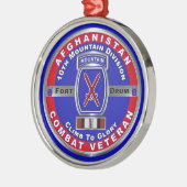 10. Gebirgsabteilung Afghanistan Veteran Ornament Aus Metall (Links)