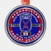 10. Gebirgsabteilung Afghanistan Veteran Ornament Aus Metall (Vorne)