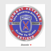 10. Gebirgsabteilung erschöpft Aufkleber (Blatt)