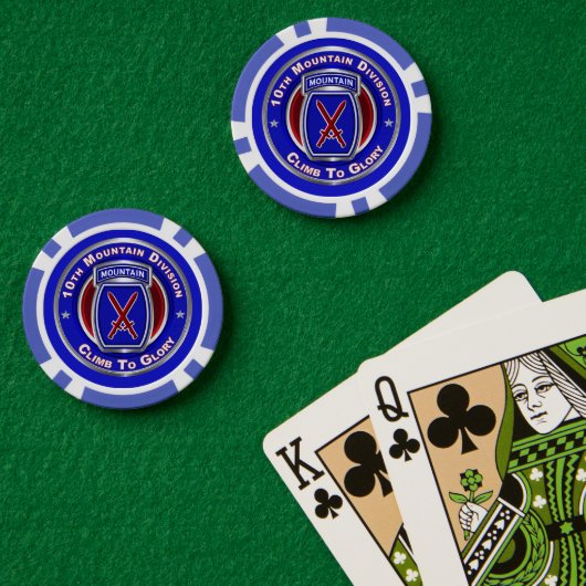 10. Gebirgsabteilung erschöpft Pokerchips (Pokertisch (doppelt))