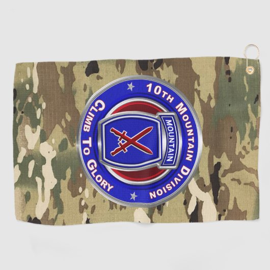 10. Gebirgsabteilung Golfhandtuch (Horizontal)