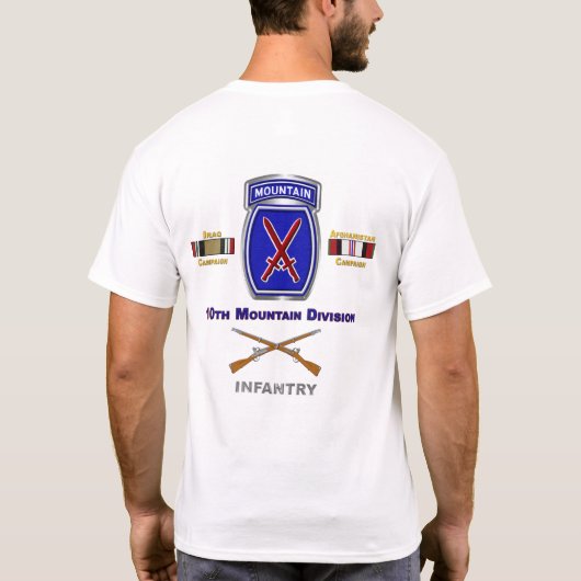 10. Gebirgsabteilung Irak & Afghanistan Veteran T-Shirt (Rückseite)