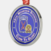 10. Gebirgsabteilung Weihnachten Ornament Aus Metall (Links)