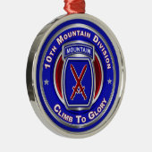 10. Gebirgsabteilung Weihnachten Ornament Aus Metall (Rechts)