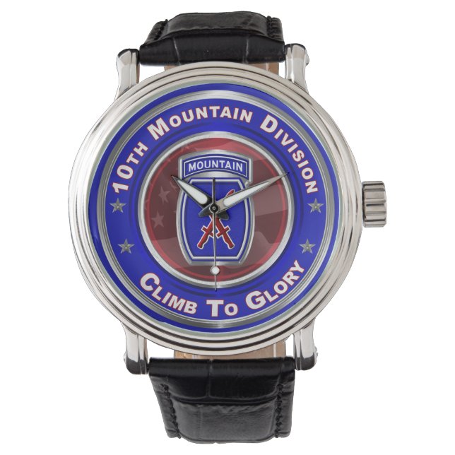 10. Gebirgsdivision „Climb To Glory“  Armbanduhr (Vorderseite)