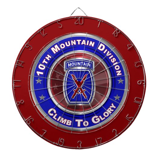 10. Gebirgsdivision „Climb To Glory“  Dartscheibe (vorne)