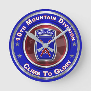 10. Gebirgsdivision „Climb To Glory“ Runde Wanduhr