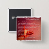 10 Gebot-Button Button (Vorne & Hinten)