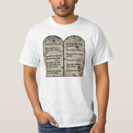 10 Gebot-Shirt T-Shirt (Vorderseite)
