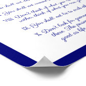 10 Gebote der Ehe Poster (Ecke)