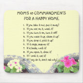 10 Gebote der Mama Mouse Pad Mousepad (Vorne)