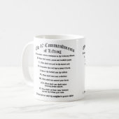 10 Gebote des Aufhebens Kaffeetasse (Vorderseite Links)