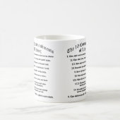 10 Gebote des Aufhebens Kaffeetasse (Mittel)