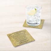 10 Gebote des Aufhebens Rechteckiger Pappuntersetzer (Vor Ort)