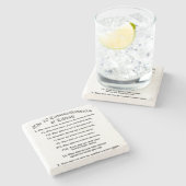 10 Gebote des Aufhebens Steinuntersetzer (Seitenansicht)