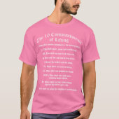 10 Gebote des Aufhebens T-Shirt (Vorderseite)