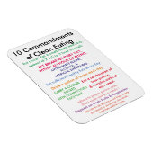 10 Gebote für eine saubere Ernährung Magnet (Rechte Seite)