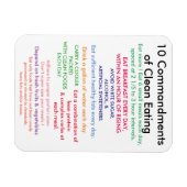 10 Gebote für eine saubere Ernährung Magnet (Horizontal)