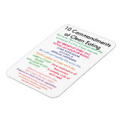 10 Gebote für eine saubere Ernährung Magnet (Linke Seite)