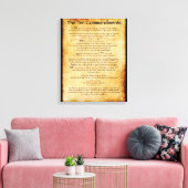 10 Gebote - Leinwand (Insitu (Wohnzimmer))