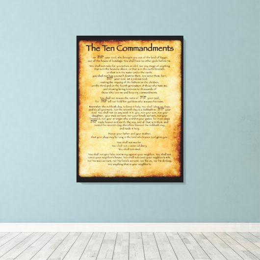 10 Gebote - Leinwand (Insitu (Holzboden))
