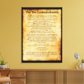 10 Gebote - Leinwand (Insitu (Wohnzimmer))