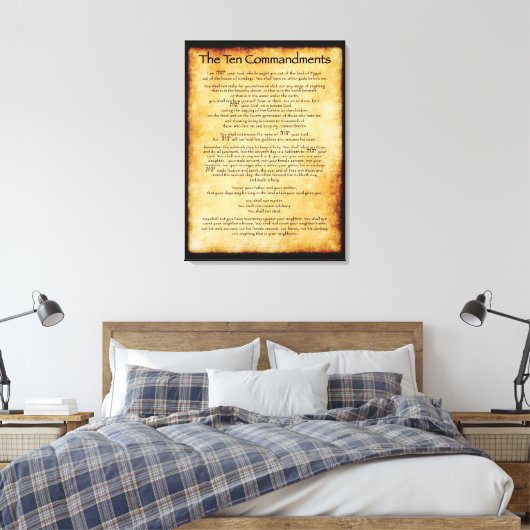 10 Gebote - Leinwand (Insitu (Schlafzimmer))