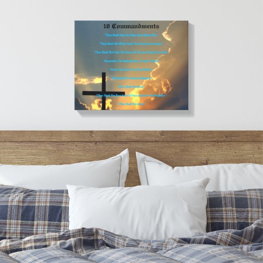 10 Gebote Mauer Art Leinwanddruck (Insitu (Schlafzimmer))