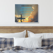 10 Gebote Mauer Art Leinwanddruck (Insitu (Schlafzimmer))