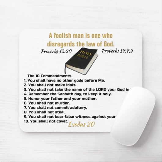 10 Gebote Mousepad (Mit Mouse)
