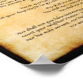 10 Gebote Poster (Ecke)