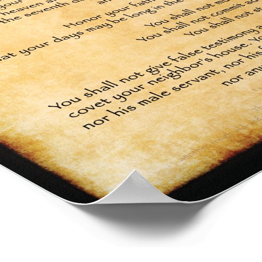 10 Gebote Poster (Ecke)